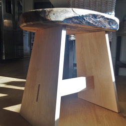 Spalted Maple and Hard Maple Stool - Folding Chairs And Stools