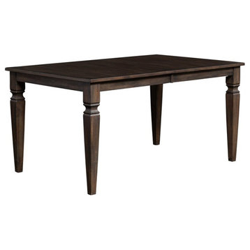 A-America Kingston Solid Wood Extendable Counter Height Dining Table in Brown