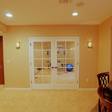 West Denver French Door Exercise Room Entry in Basement Finish