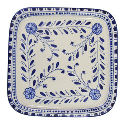 Le Souk Ceramique - Square Stoneware Platter Azoura Design - Serving And Salad Bowls