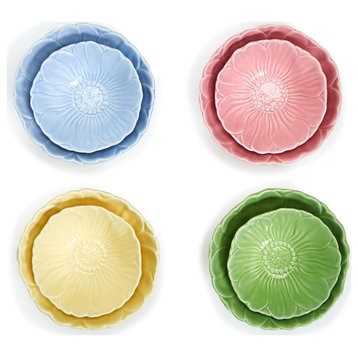 Flora 32 Piece Tidbit Bowl Unit (2 Sizes Each in 4 Colors) by Two's Company