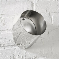 scope shiny silver wall pocket | CB2 - Wall Panels