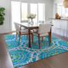 Machine Washable Indoor/Outdoor Chantille ACN619 Blue 2'6" x 3'10" Rug