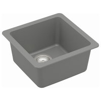 Karran Undermount Quartz Composite 17" Bar Single Bowl Sink, Grey