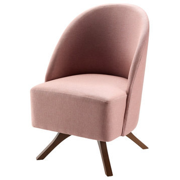 Coda 35"H x 24"W x 26"D Swivel Chair, Light Pink