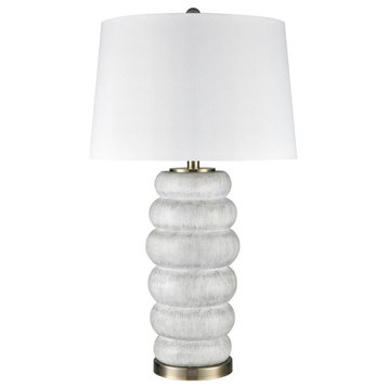 Lizzie Table Lamp, White Washed