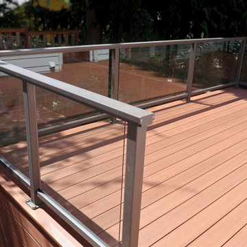 Upper Composite Deck with Glass Railing