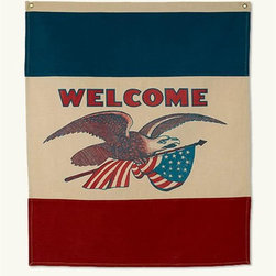American Eagle Welcome Banner - Holiday Decorations
