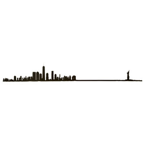 The Line Paris City Skyline Silhouette 19 5 Contemporary Metal Wall Art By Ameico Houzz