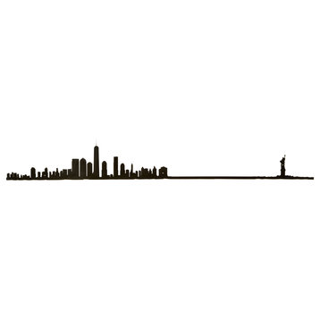 The Line, New York City Skyline Silhouette, 19.5"