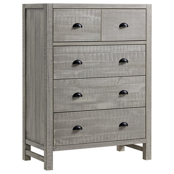 Alaterre Furniture Windsor 5-Drawer Chest of Drawers - Driftwood Gray