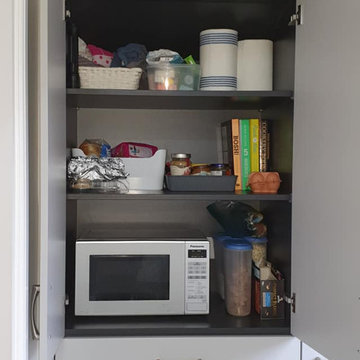 Maximising storage and a low maintenance space in a compact kitchen.