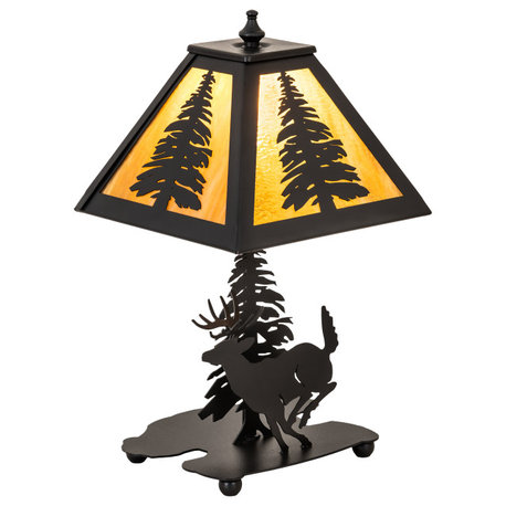 15" High Lone Deer Accent Lamp