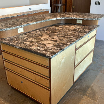 Meta Black Marinace Quartzite Kitchen Island