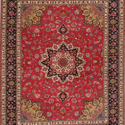 Persian Tabriz rug 4'10 X 6'7 - Area Rugs