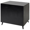 Pemberly Row Wood Lateral File Storage File Drawer Fully Assembled Black Wood