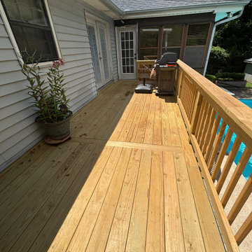 Poolside Raised Wood Deck Addition