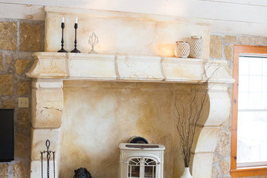 Inspiration for a farmhouse living room remodel in Toronto
