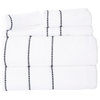 Lavish Home Quick Dry 100% Cotton Zero Twist 6 Piece Towel Set, White