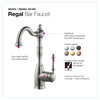 Regal Traditional Solid Brass Bar Faucet, Brushed Nickel