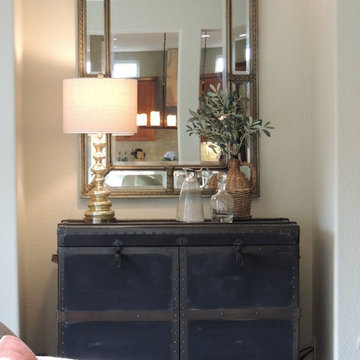 European inspired kitchen, living and dining in the wine country.