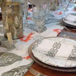 Coastal Hand Block Printed Linens - Kitchen And Table Linens