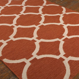 Modern Lattice Area Rug-Orange - Area Rugs