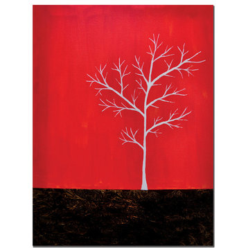 'Red on White Series' Canvas Art by Nicole Dietz