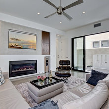fireplace and tv