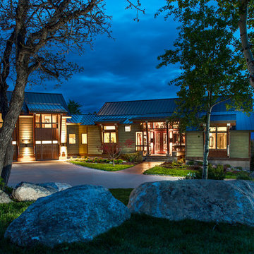 Steamboat Springs, CO mountain home influenced by Arcadian architecture