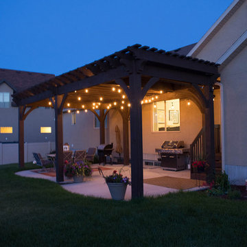 7 Post Super Tall DIY Pergola Kit Installed