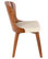 Lumisource Bocello Chair, Walnut and Cream PU Leather