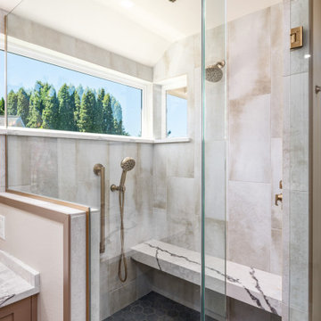 Serenity in Stone: A luxe Bathroom Transformation