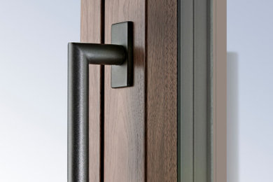 Kneer-Südfenster: Flächenbündige Aluminium-Holz-Fenster mit schmalen Profilen