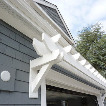 Decorative trellis over window