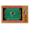 Atlanta Falcons Icon Cutting Board and Tray and Knife Set, Football Design