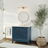 The Ezra Bathroom Vanity, Monarch Blue, 36", Single Sink, Freestanding