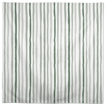 Vertical Strokes Green 2 58x58 Tablecloth