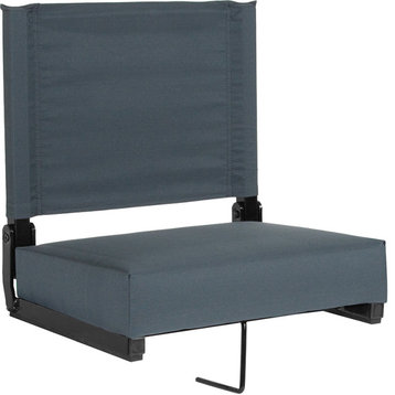 Grandstand Comfort Seats by Flash with Ultra-Padded Seat in Dark Blue