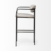 Parker Beige Fabric Seat with Dark Grey Metal Frame Bar Stool