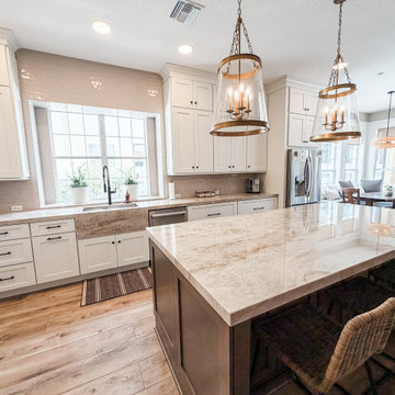 Designers Choice Cabinetry Atlas 300 FP Chalk White & Stone