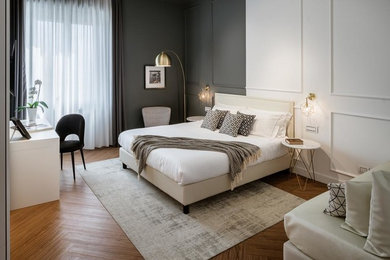 Esempio di una camera da letto contemporanea