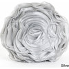 Hayley Rose Chiffon Decorative Throw Pillow With Filler, 16" Round, Silver