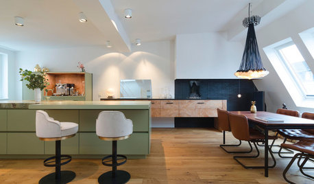 Zündende Idee: In dieser renovierten Wohnküche lodert Feuer