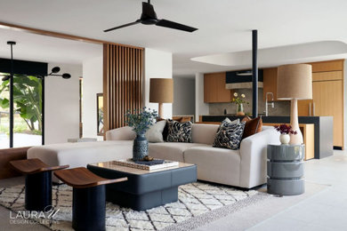 Inspiration for a 1960s living room remodel in Houston