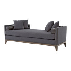 Kensington Charcoal Gray Wool Upholstered Daybed Sofa