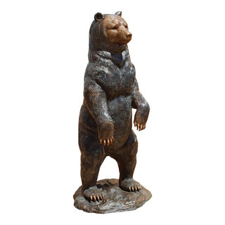 Standing Black Bear Cast Bronze Garden Statue - PN5862 - Design Toscano