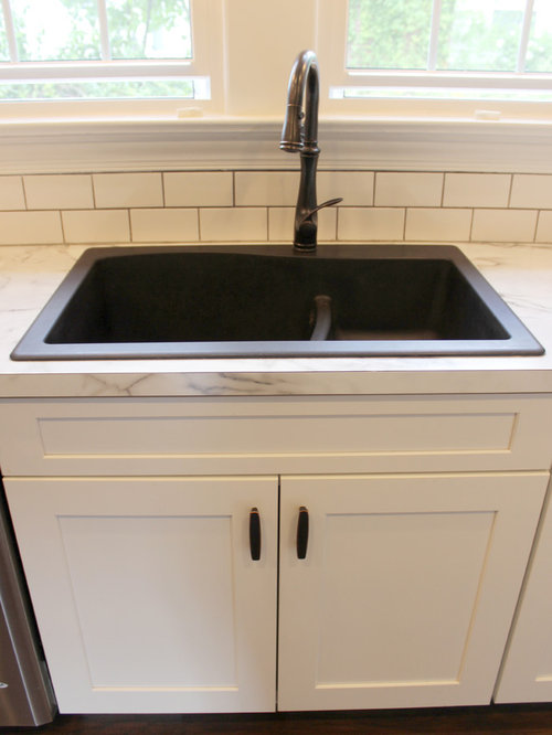 White Kitchen With Marble Look Laminate Countertop Akron Oh Kitchen Cabinets Near Akron Ohio
