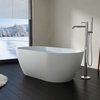 Badeloft UPC Certified Stone Resin, Freestanding Bathtub, Glossy White, Large
