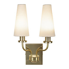 Mea 2-Light Brass Wall Sconce With Shades